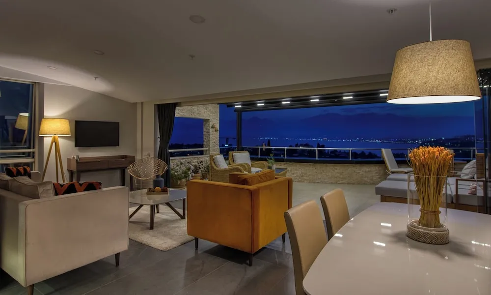 Deluxe Apart Daire, 2 Yatak Odası, Teras, Deniz Manzaralı