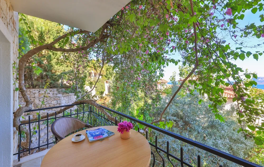 Deluxe Oda, 1 Büyük (Queen) Boy Yatak, Balkon, Kısmi Deniz Manzaralı