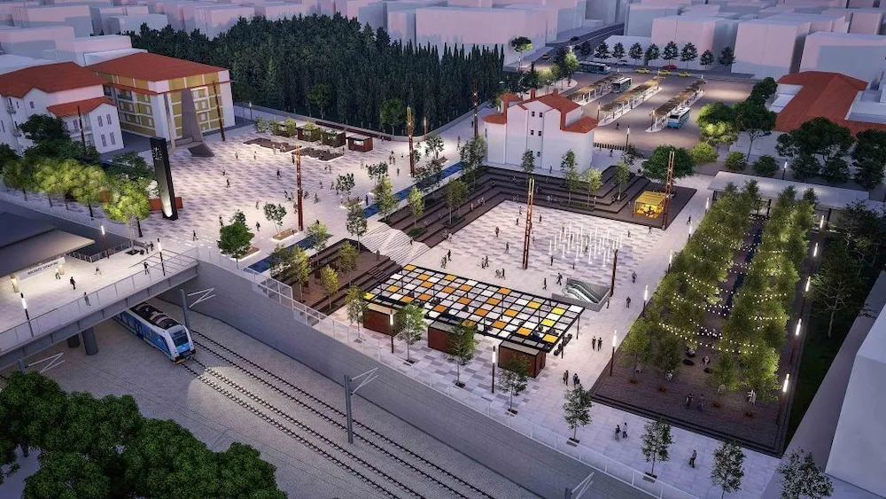 Konaklama yerinden şehir manzarası