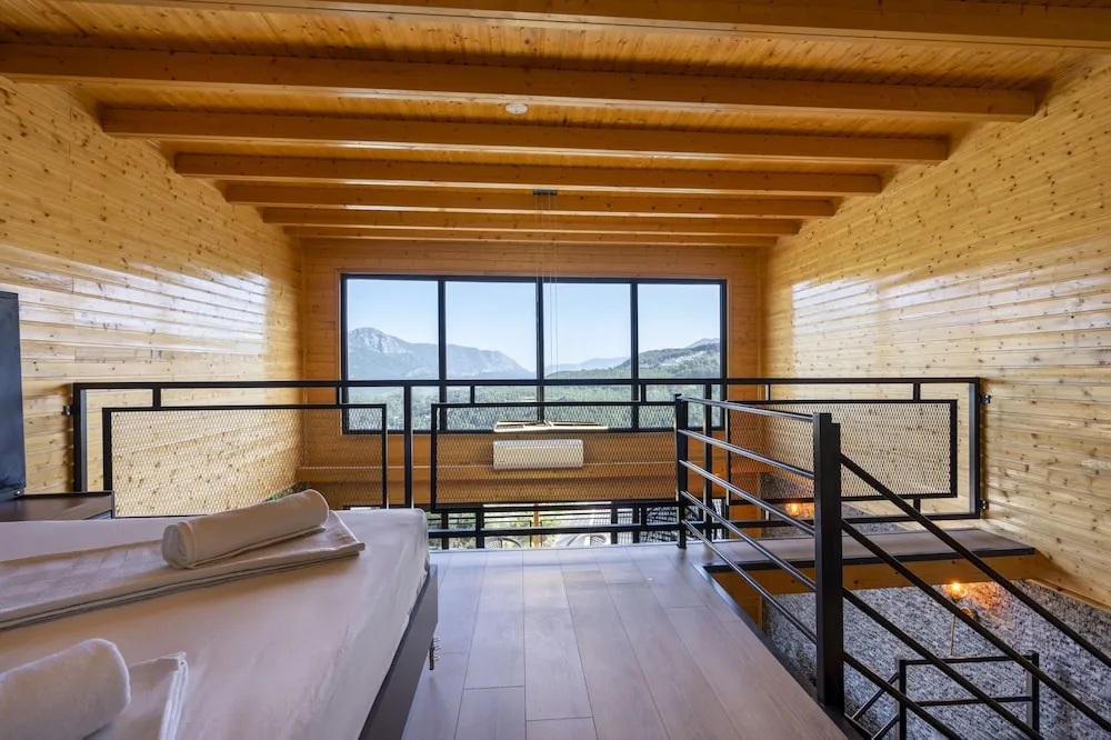 Deluxe Bungalov, 1 En Büyük (King) Boy Yatak, Sıcak Su Küveti, Dağ Manzaralı