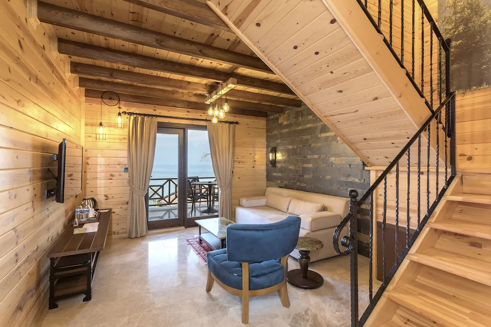 Deluxe Bungalov, 2 Yatak Odası, Deniz Manzaralı