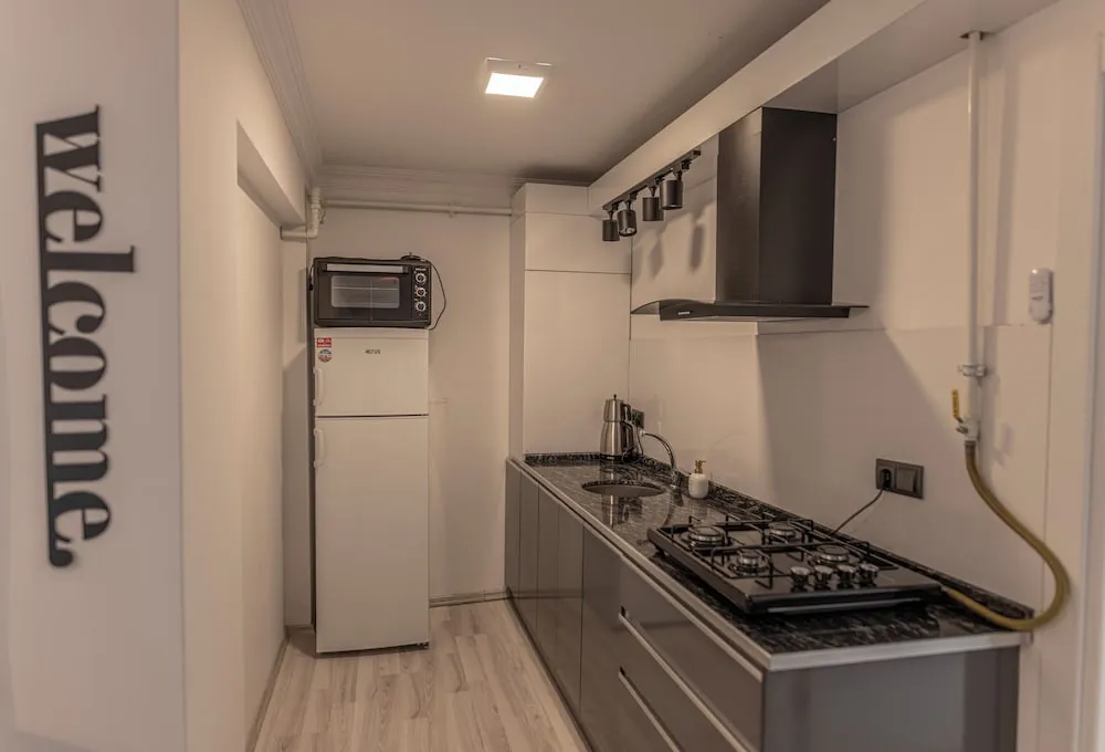 City Daire, 1 Büyük (Queen) Boy Yatak ve Çekyat, Sigara İçilmez, Küçük Mutfak