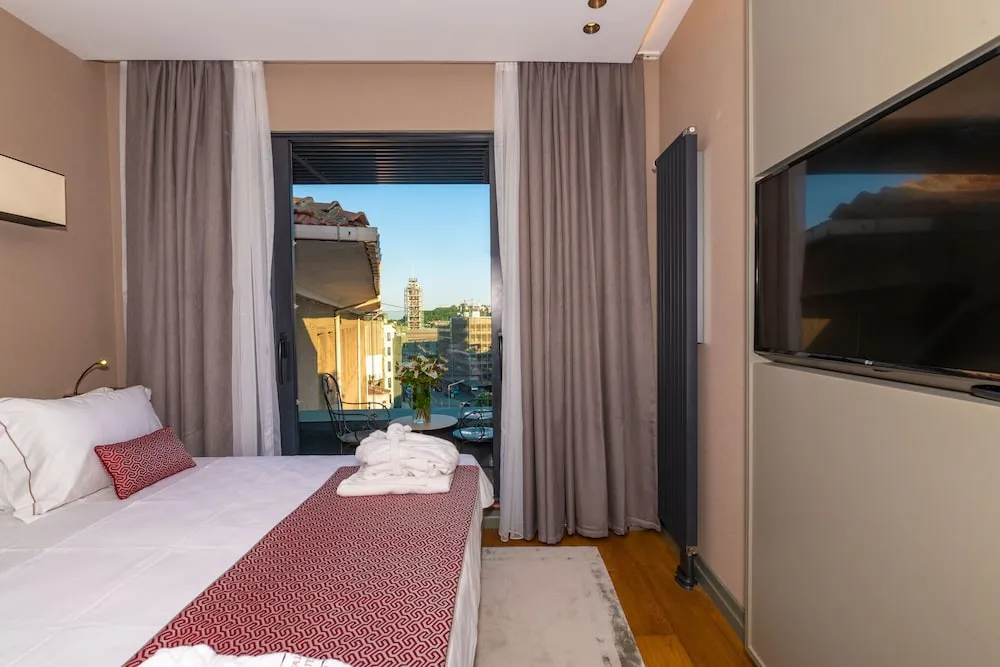 Panoramic Tek Büyük Yataklı Oda, Balkon, Şehir Manzaralı