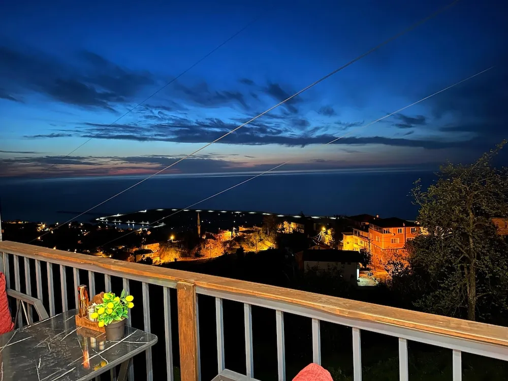 Deluxe Dağ Evi, 2 Yatak Odası, Balkon, Deniz Manzaralı