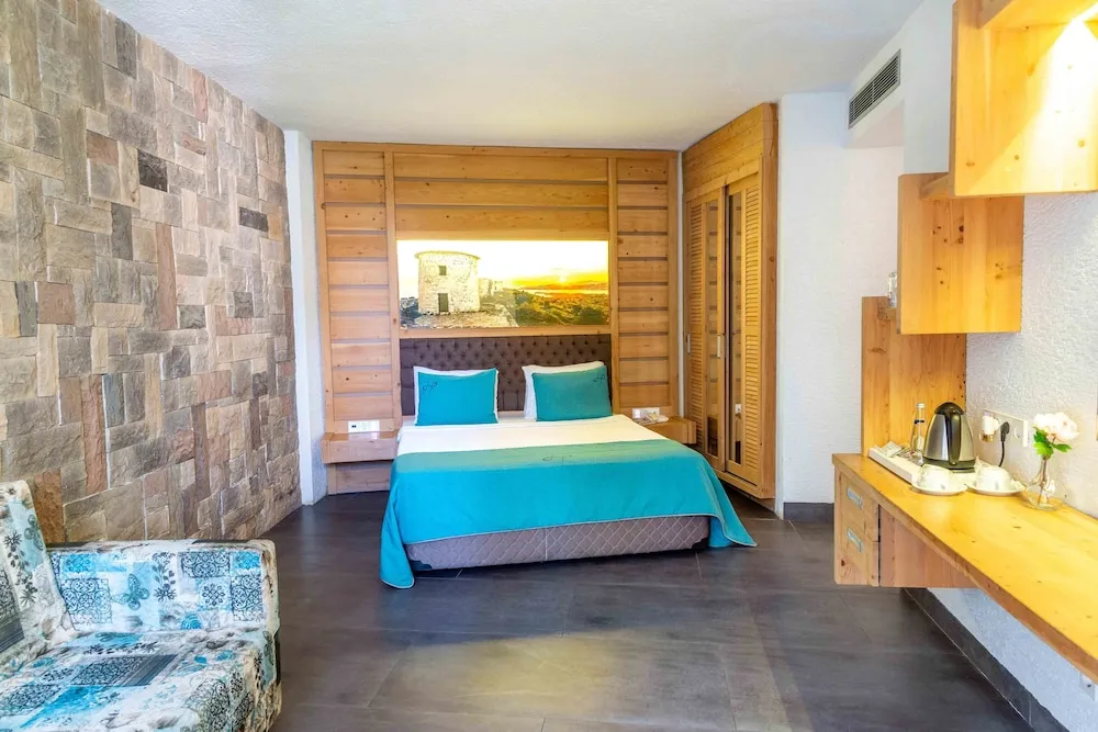 Deluxe Tek Büyük veya İki Ayrı Yataklı Oda, 1 Yatak Odası, Balkon, Bahçe Manzaralı