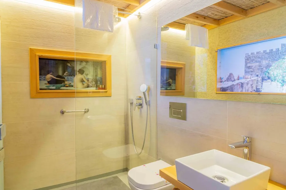 Deluxe Tek Büyük veya İki Ayrı Yataklı Oda, 1 Yatak Odası, Balkon, Bahçe Manzaralı