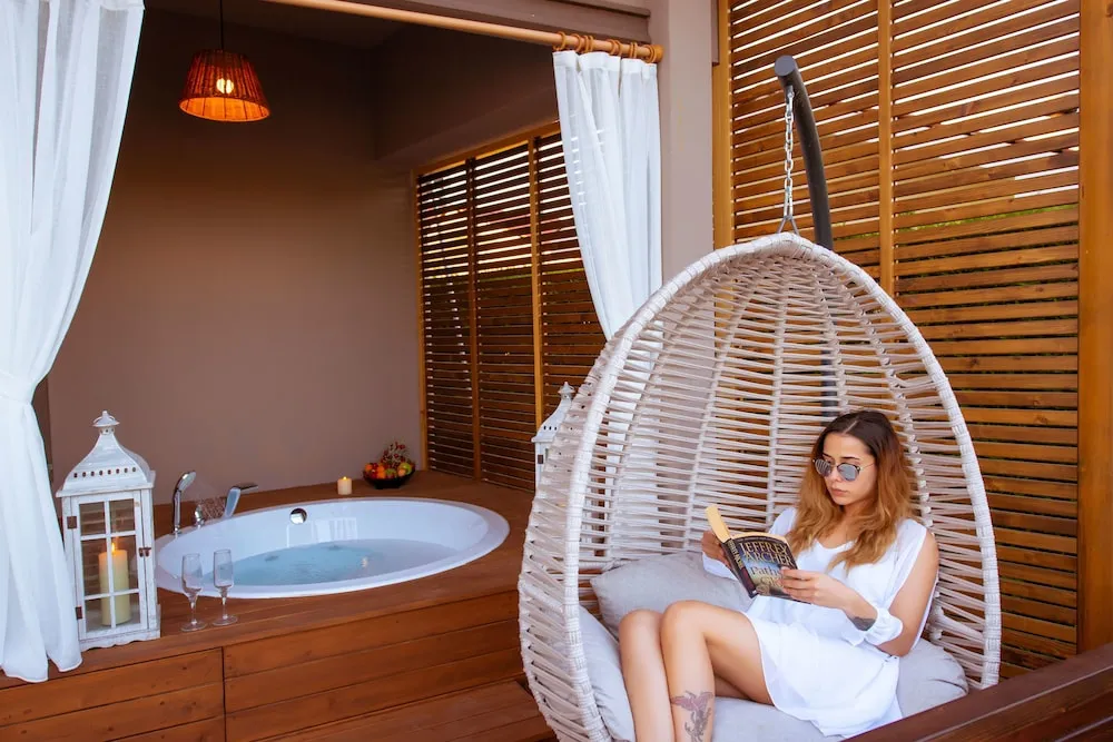 Honeymoon Oda, 1 Çift Kişilik Yatak, Sıcak Su Küveti, Havuz Kenarı