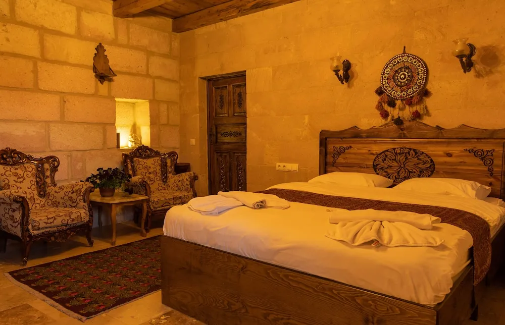 Traditional Tek Büyük Yataklı Oda, 1 Büyük (Queen) Boy Yatak, Üzüm Asması Manzaralı