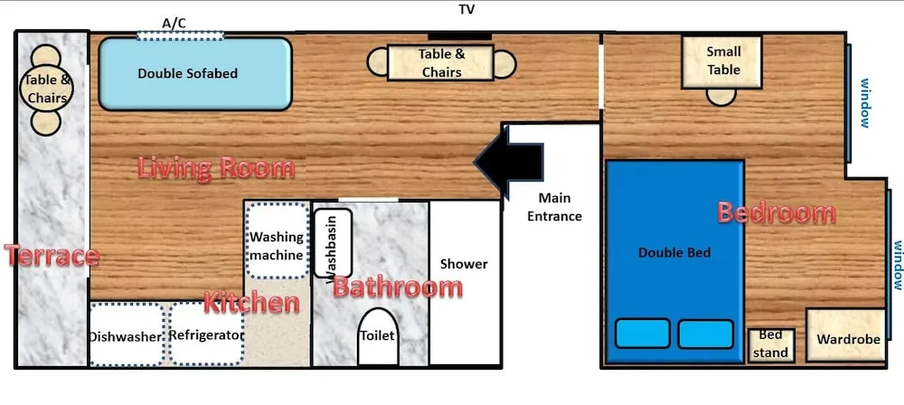Superior Apart Daire, Teras (4th Floor)