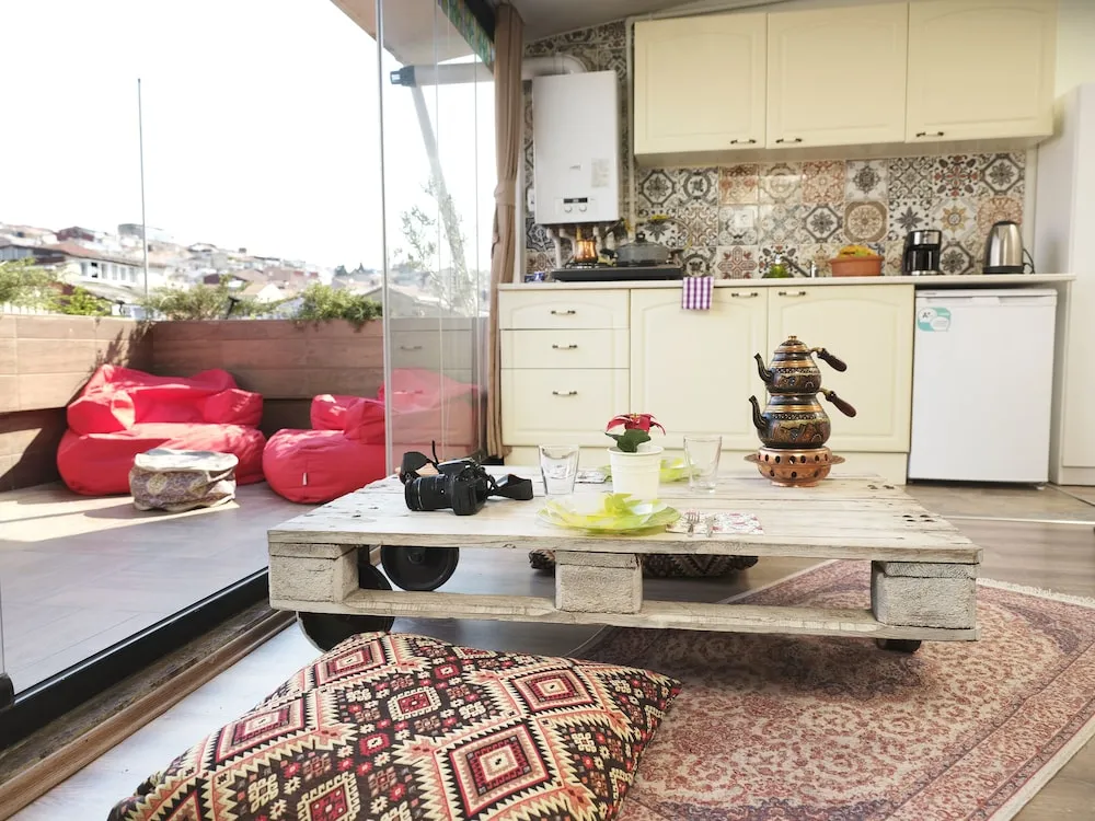 Romantic Çatı Katı (Loft), 1 Çift Kişilik Yatak, Teras, Şehir Manzaralı