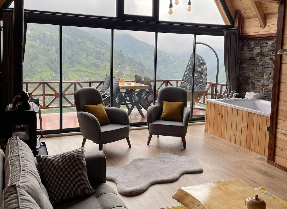 Business Bungalov, 1 Yatak Odası, tekerlekli sandalyeden geçiş yapılabilecek duş, Nehir Manzaralı
