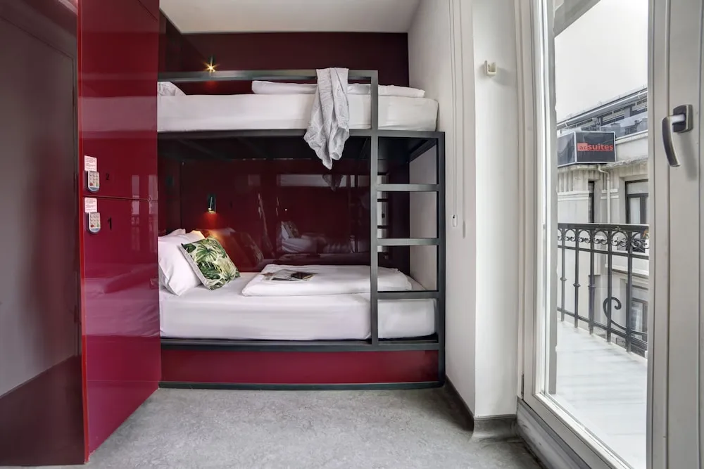 Bed in 4-Bed Dormitory Room with Shared Bathroom