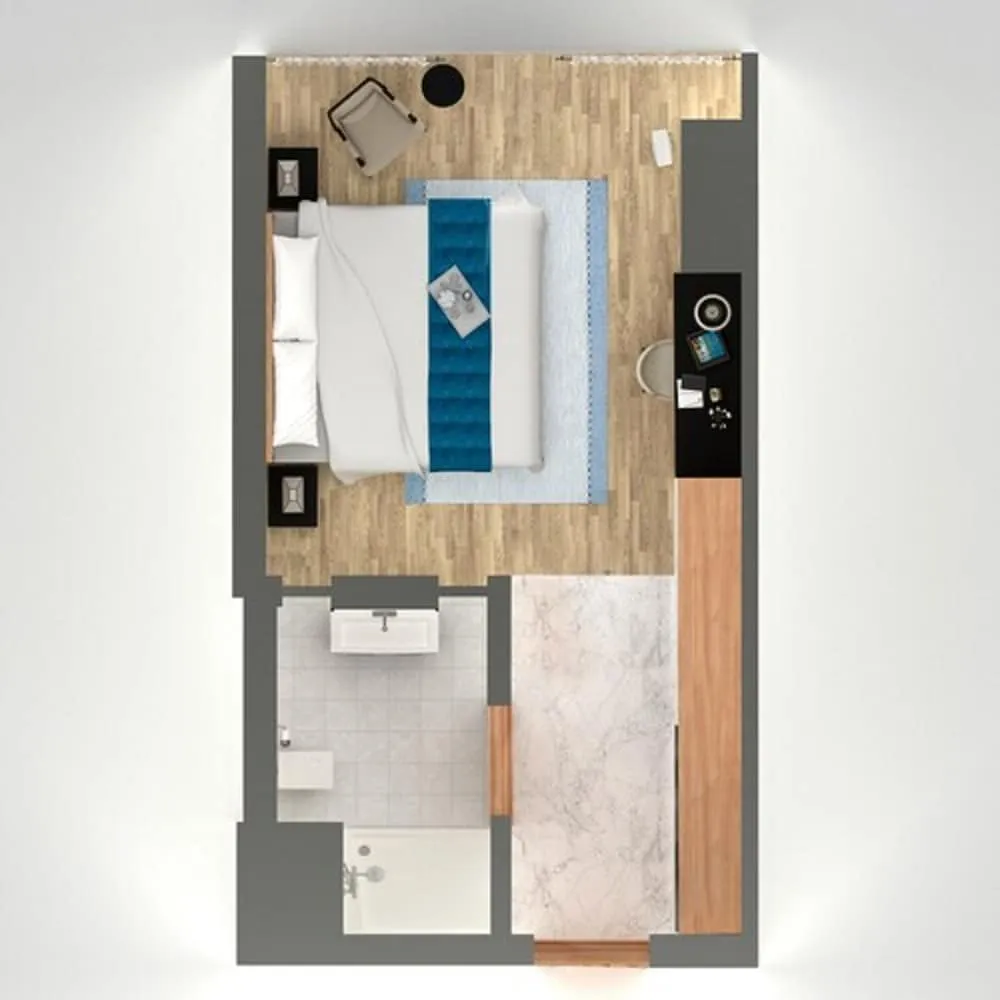 Deluxe İki Ayrı Yataklı Oda, Kısmi Deniz Manzaralı