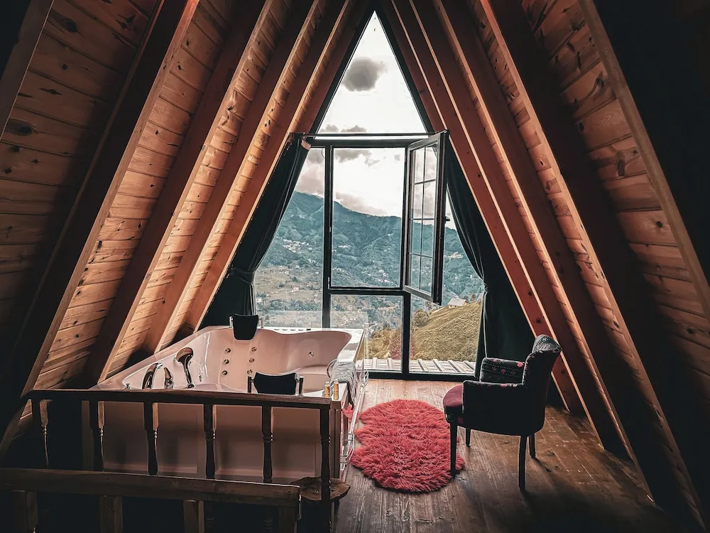 Luxury Suit Bungalow with Balcony and Fireplace-11
