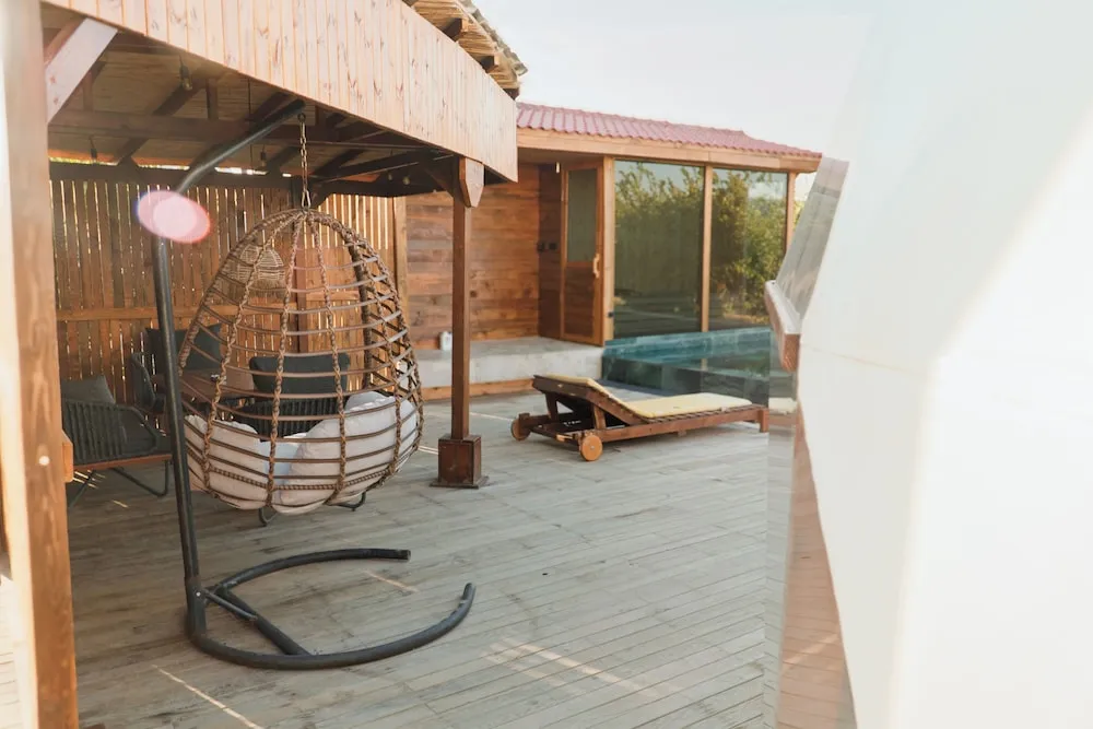 Superior Tent Private Sauna, Non-Heated Pool and Jacuzzi