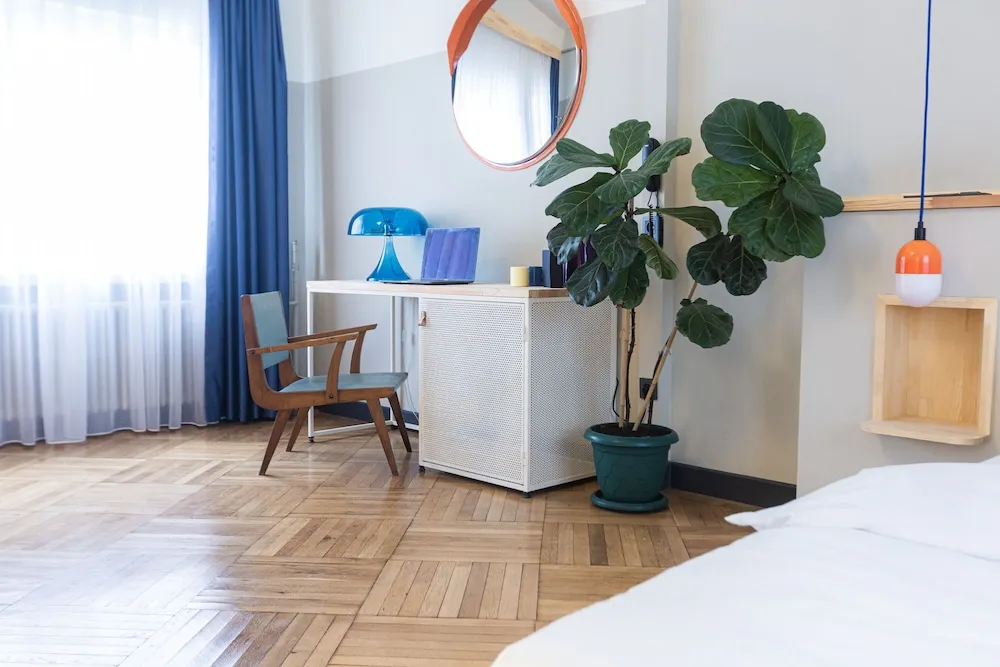 Extreme Electric Blue Room with Balcony