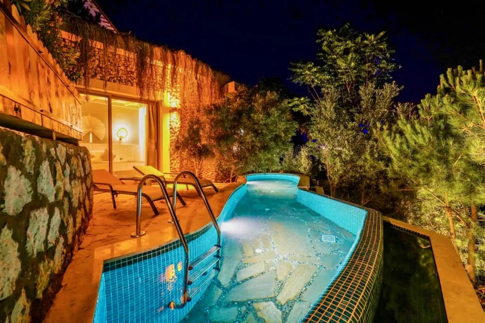 Deluxe Villa, 2 Yatak Odası, Kişiye Özel Havuzlu, Deniz Manzaralı