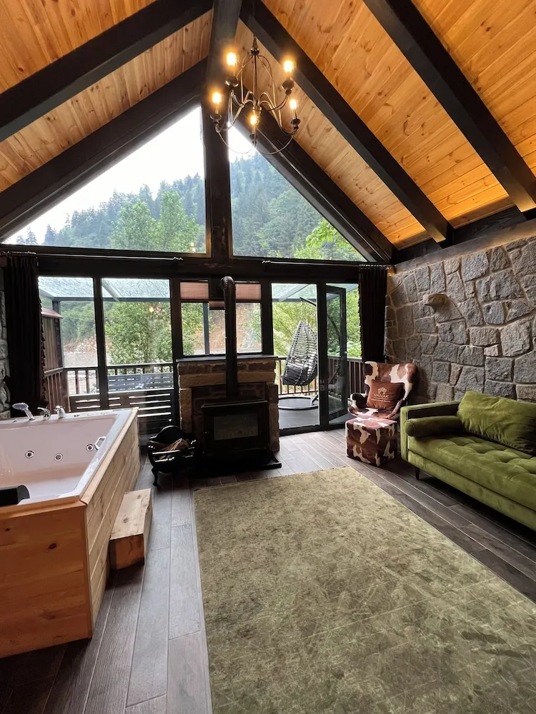 Premium Dağ Evi, 1 Çift Kişilik Yatak, Nehir Manzaralı