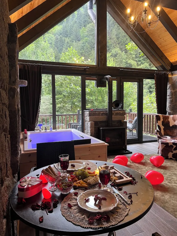 Premium Dağ Evi, 1 Çift Kişilik Yatak, Nehir Manzaralı