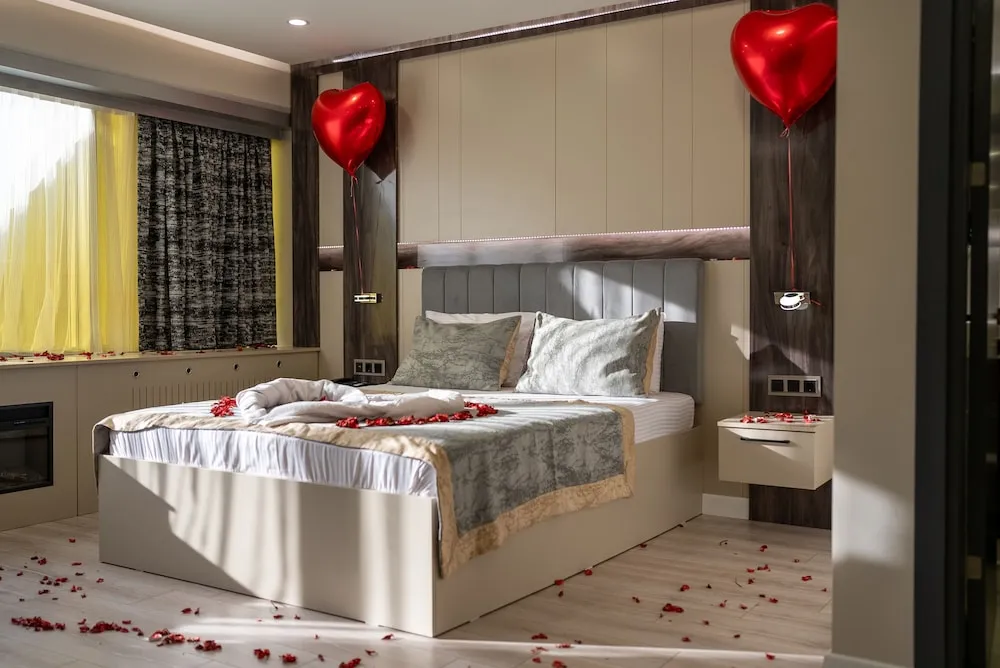 Deluxe Tek Büyük Yataklı Oda, 1 Çift Kişilik Yatak, Şömine