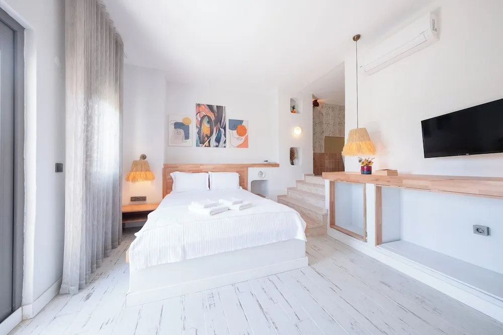Honeymoon Tek Büyük Yataklı Oda, Veranda, Deniz Manzaralı