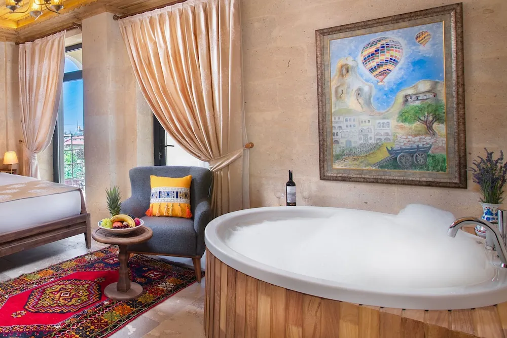 Deluxe Stone Room with Jacuzzi and Balcony