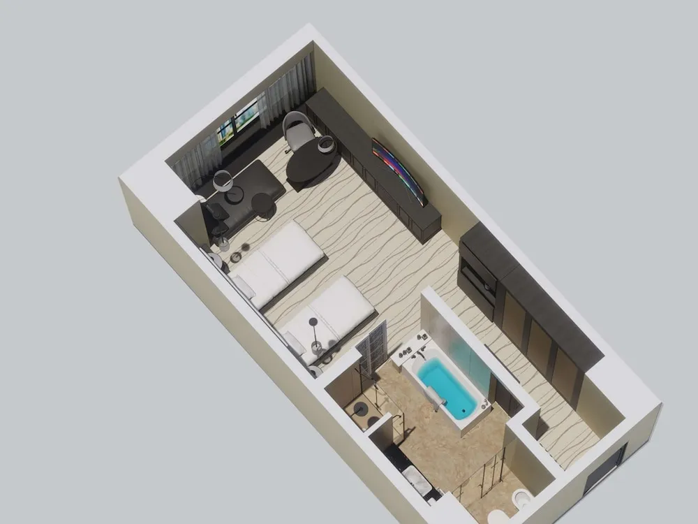 Superior Oda, 2 Tek Kişilik Yatak, Şehir Manzaralı