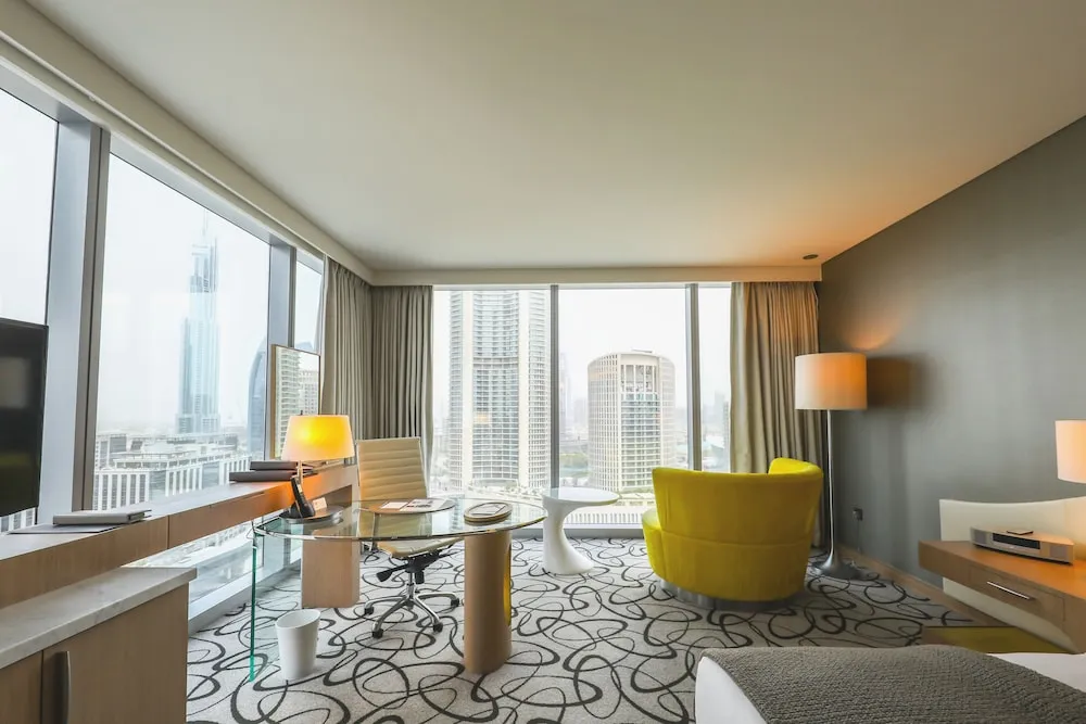 Luxury Oda, 2 Tek Kişilik Yatak, Club Dinlenme Salonu Girişi (Burj Khalifa View)