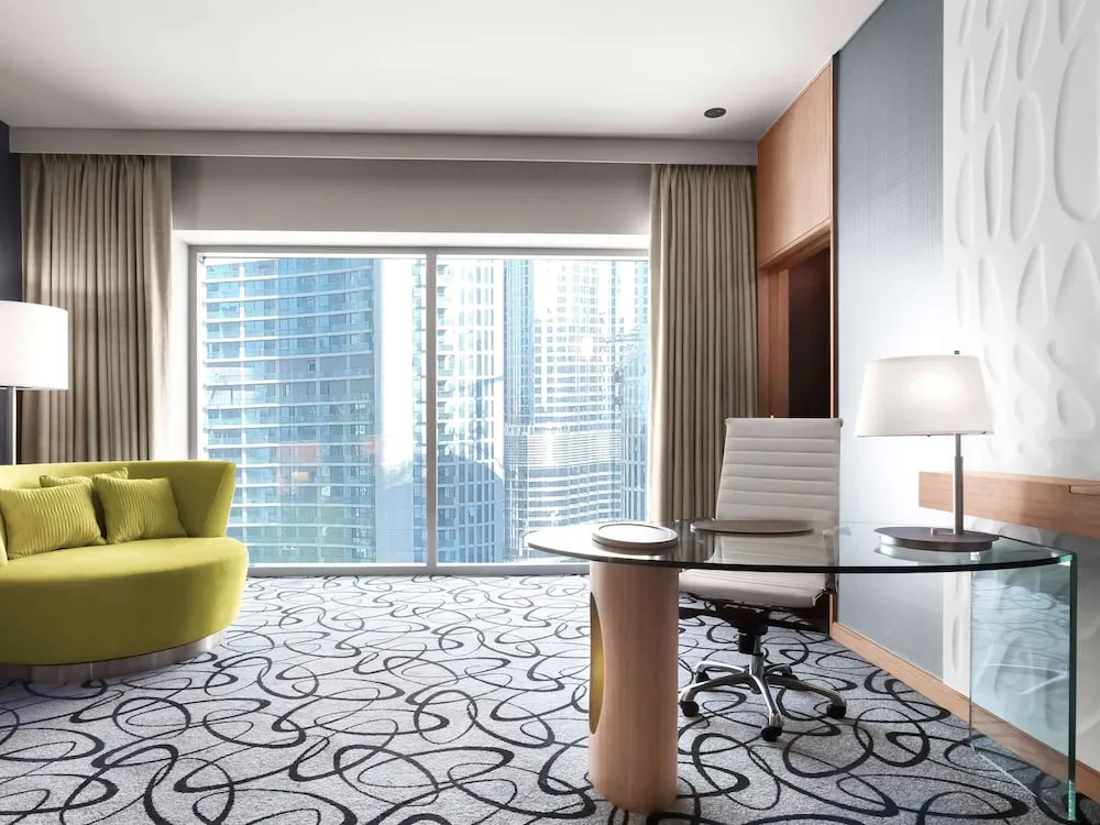 Luxury Oda, 1 En Büyük (King) Boy Yatak, Club Dinlenme Salonu Girişi (Burj Khalifa View)