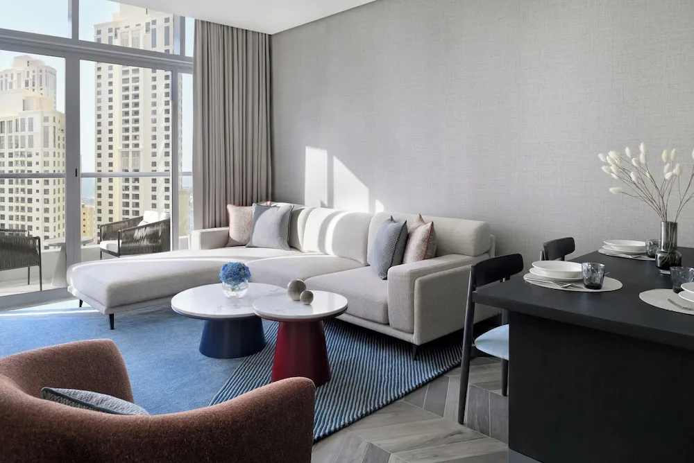 Oda, 2 Yatak Odası, Balkon (Residence, JBR View)