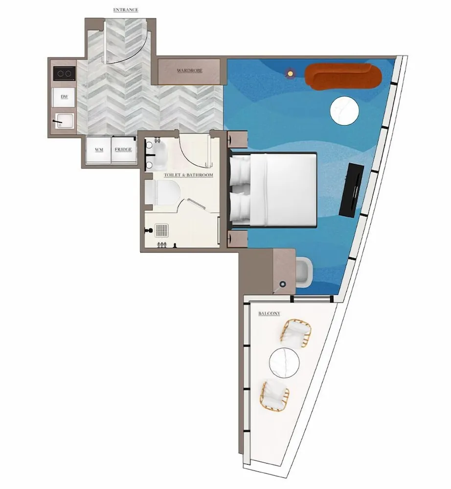 Stüdyo, 1 En Büyük (King) Boy Yatak, Balkon, Marina Manzaralı