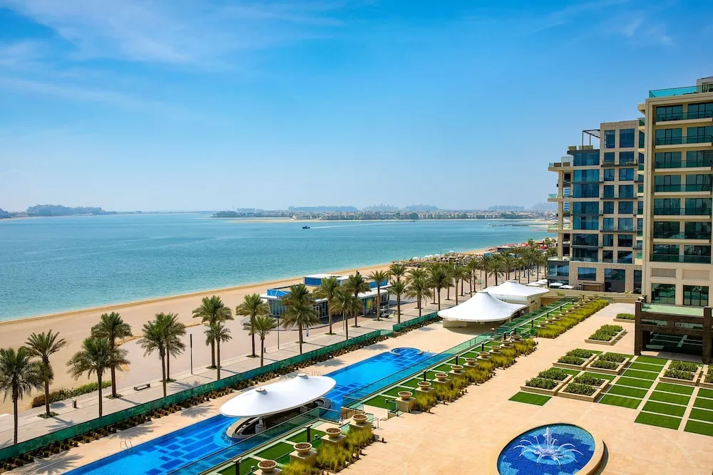 Palm Sea View Room with King Bed and Sofa Bed Private Balcony, Direct Access to Beach