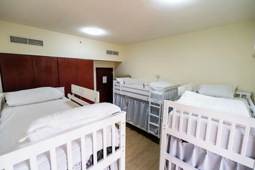 Bunk bed in Men-Only Dormitory. Comfort Room, City View