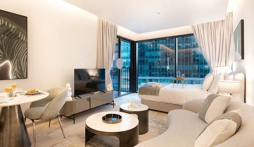 Design Stüdyo, 1 Büyük (Queen) Boy Yatak, Balkon, Şehir Manzaralı