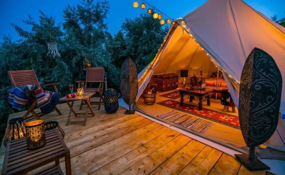 Romantic Çadır, 1 Çift Kişilik Yatak, Dağ Manzaralı, Bahçeli