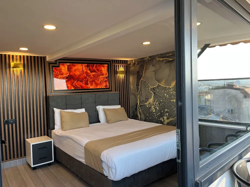 Panoramic Tek Büyük Yataklı Oda, Balkon, Deniz Manzaralı
