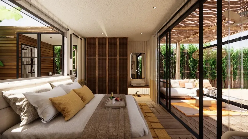 Design Stüdyo Süit, 1 En Büyük (King) Boy Yatak, Kişiye Özel Havuzlu, Deniz Manzaralı