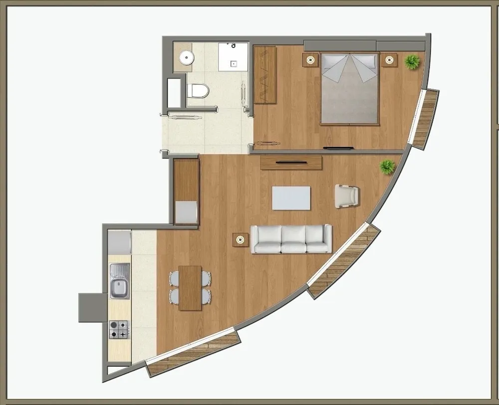 Comfort Apart Daire, 1 Yatak Odası, Şehir Manzaralı