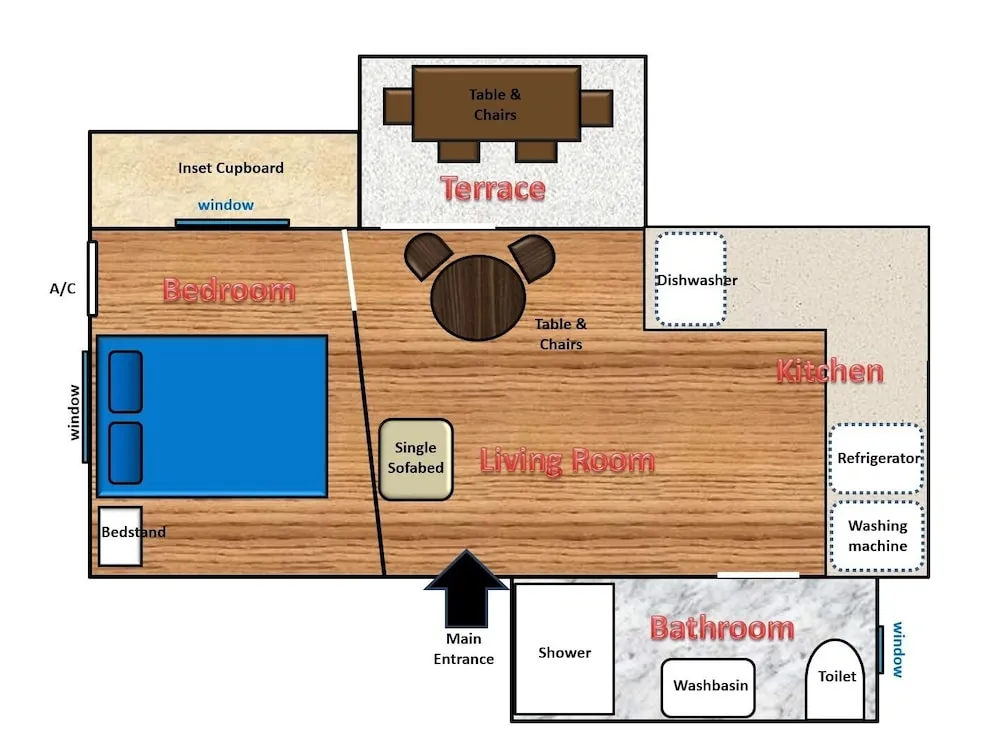 Superior Apart Daire, Teras (4th Floor)