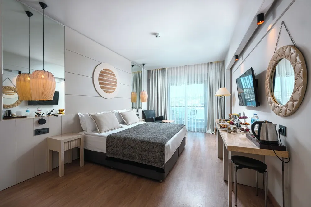 Premium Tek Büyük veya İki Ayrı Yataklı Oda, Teras, Deniz Manzaralı