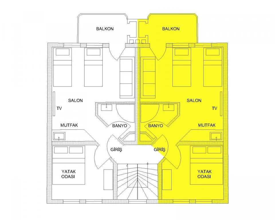 Suite Oda - 3 Kişilik,Bahçe Manzaralı,Balkonlu