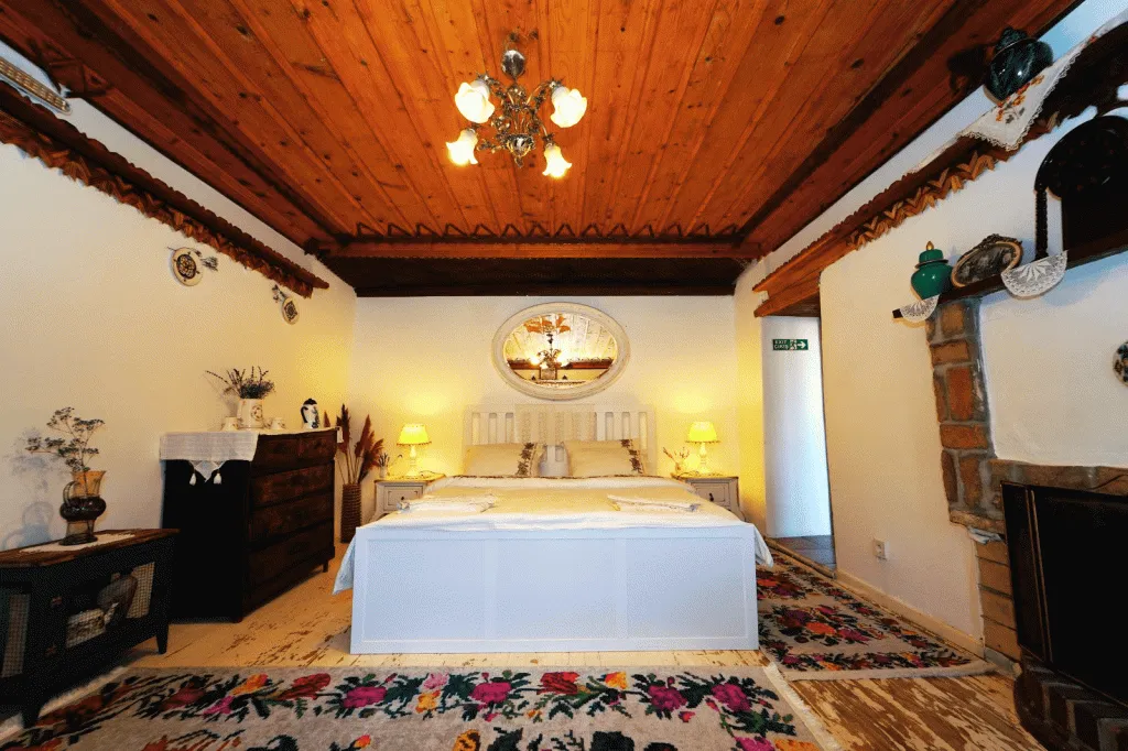 Şömineli Konak Oda,Köy Manzaralı,Balkon veya Teraslı