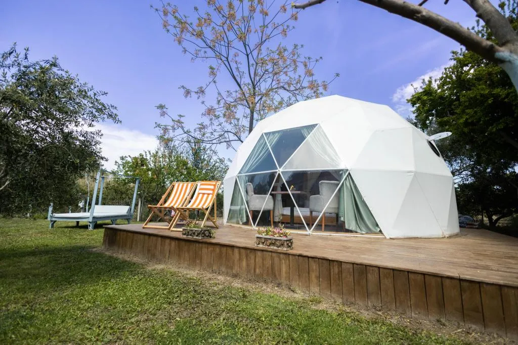 Glamping Double,Bahçe Manzaralı,Verandalı