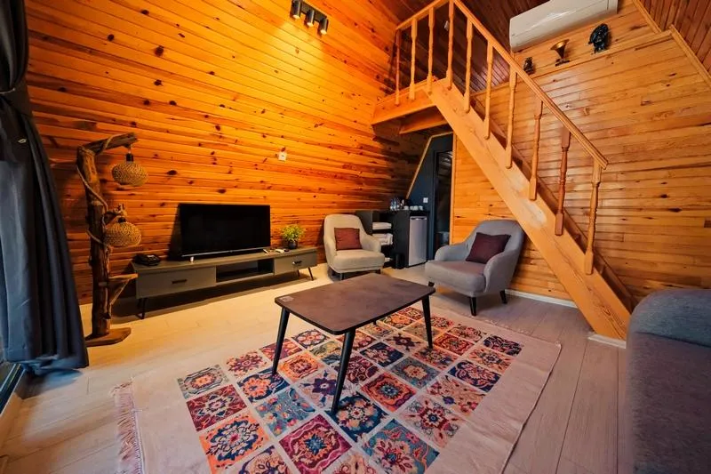 1+1 Bungalov,Havuz veya Bahçe Manzaralı,Balkon veya Teraslı