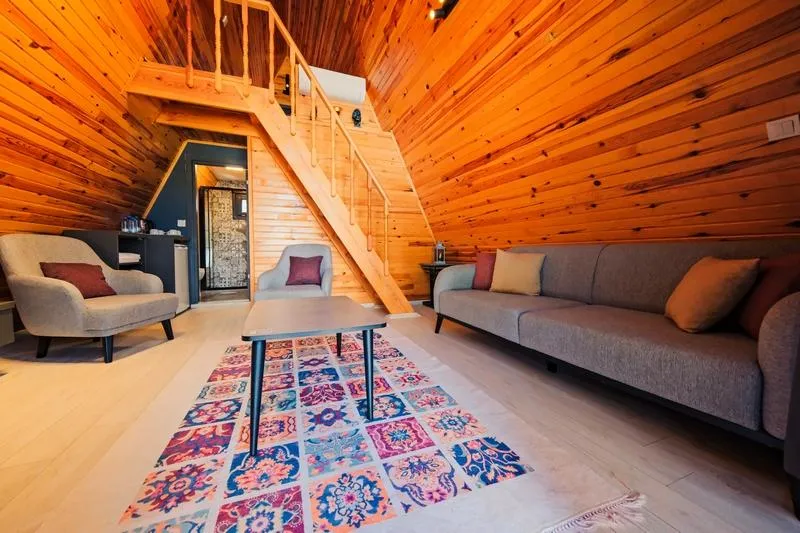 1+1 Bungalov,Havuz veya Bahçe Manzaralı,Balkon veya Teraslı
