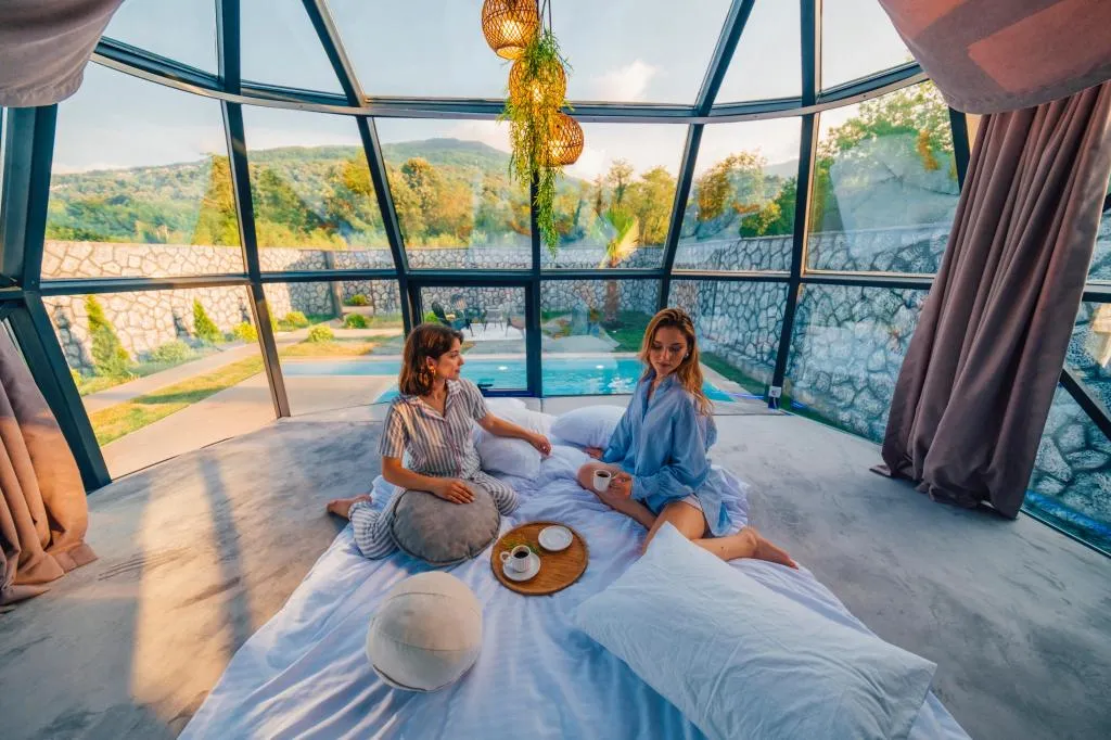 Bungalow,Dağ Manzaralı,Isıtmalı Özel Havuzlu