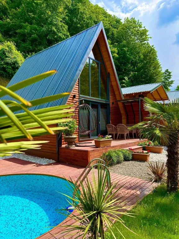Üçgen Bungalow,Havuz veya Bahçe Manzaralı,Özel Havuzlu
