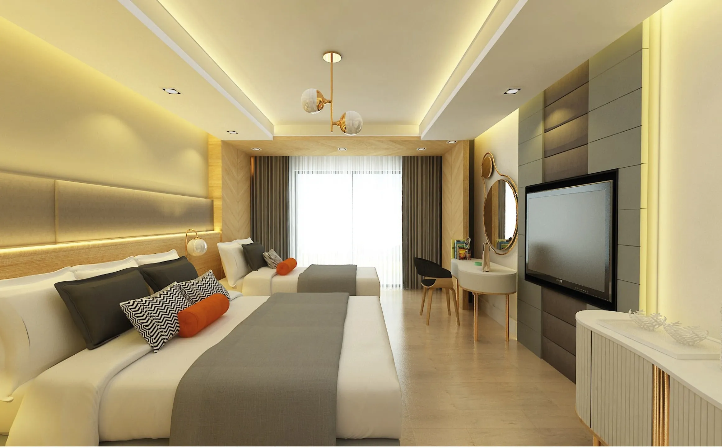 Twin Bed Standart Deniz Manzaralı