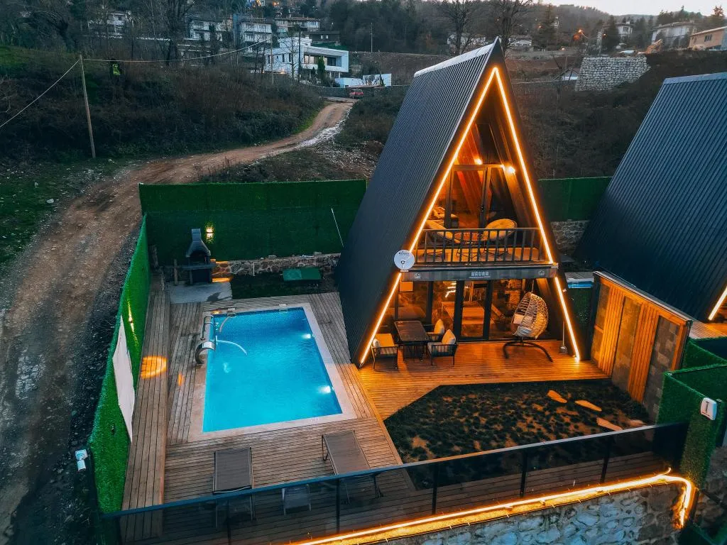 1+1 Bungalov,Isıtmalı Özel Havuzlu