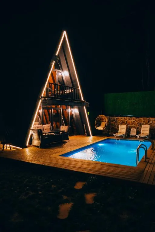 1+1 Bungalov,Isıtmalı Özel Havuzlu